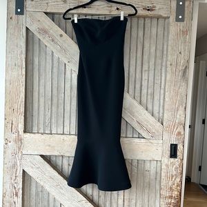Black strapless dress
